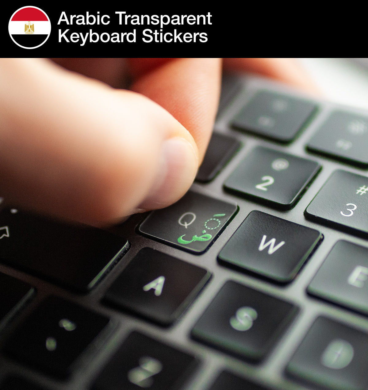 Arabic transparent keyboard stickers