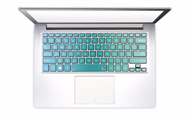 Blue Green Ombre Laptop Keyboard Stickers