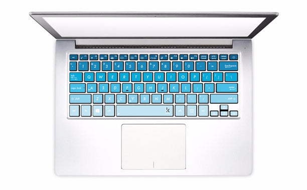 Blue Ombre Laptop Keyboard Stickers