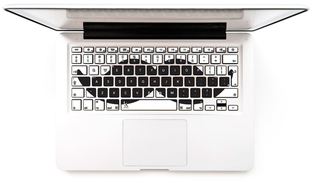 Moustache Invasion MacBook Keyboard Stickers decals