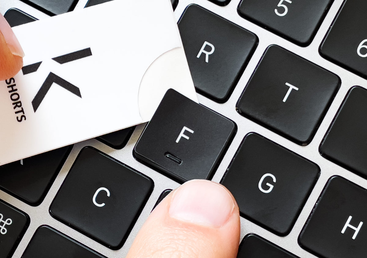 Black keyboard stickers
