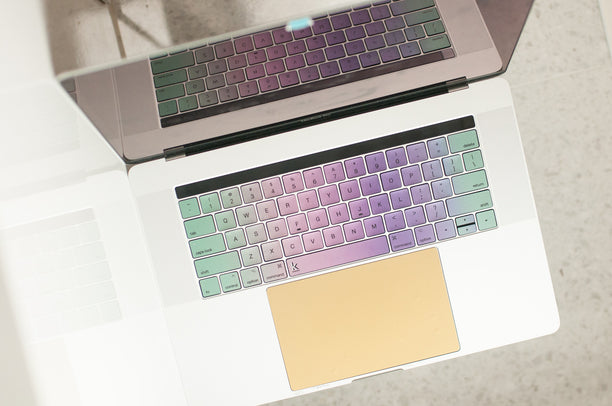 MacBook Keyboard stickers with kawaii ombre