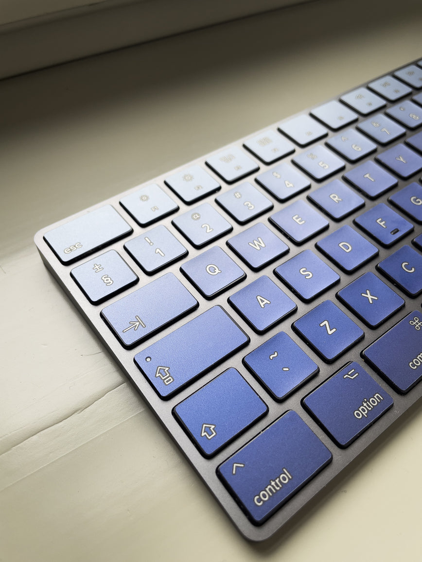 Amazing Blue Mac Keyboard Stickers 