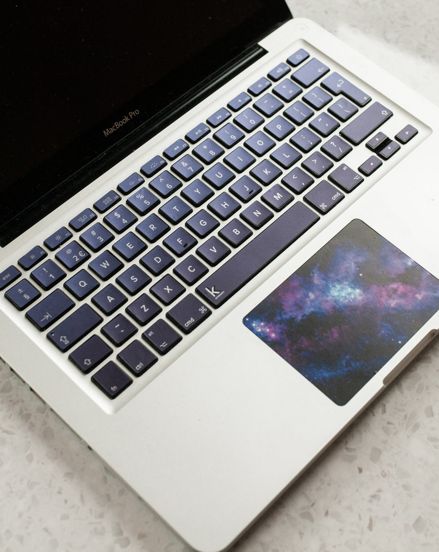 Orchid gray MacBook keyboard stickers