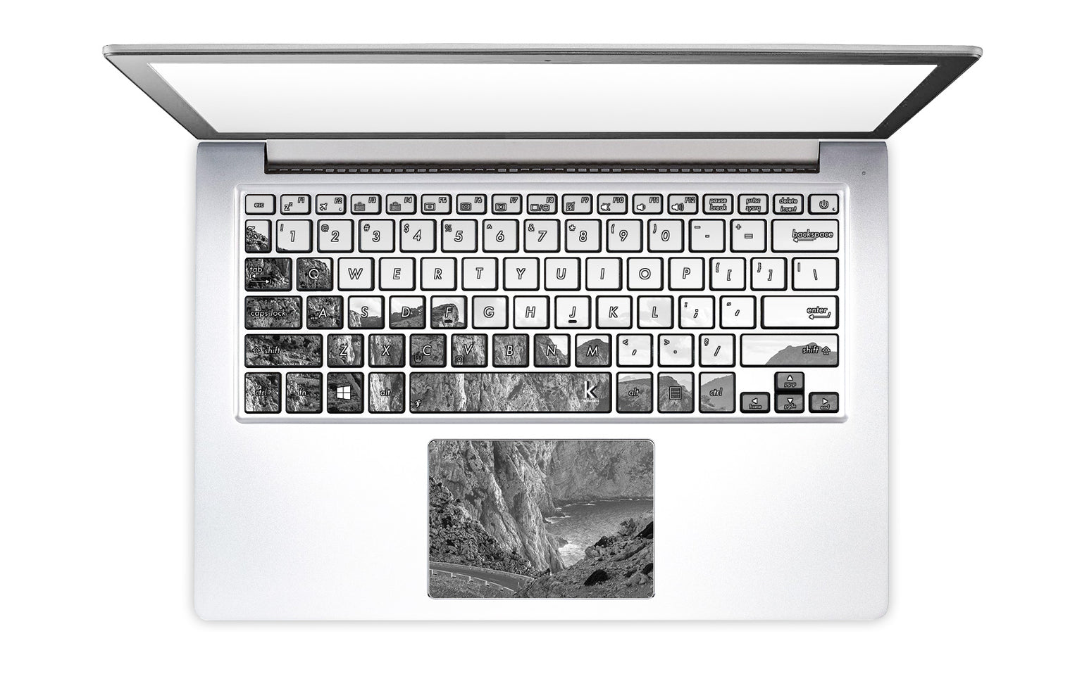 Black white rocks Laptop Keyboard Stickers with trackpad sticker