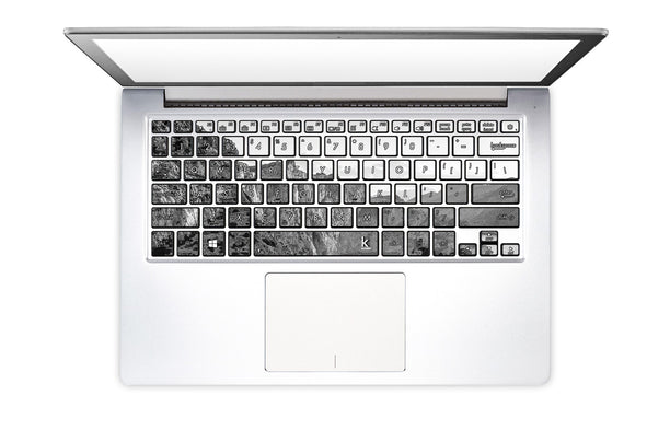 Black white rocks Laptop Keyboard Stickers