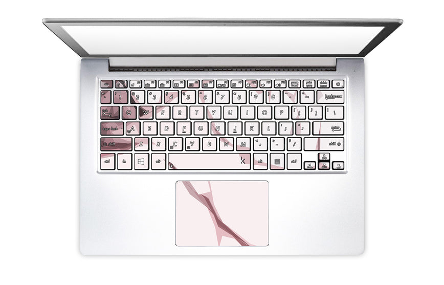 Blush Moment Laptop Keyboard Stickers with trackpad sticker