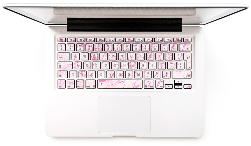 Complicated Pink MacBook Keyboard Stickers