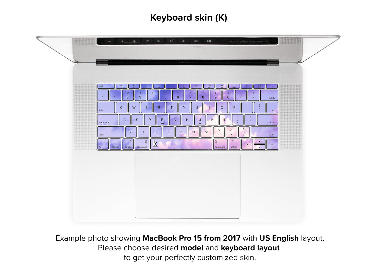 One Bird Sky MacBook Skin - keyboard stickers