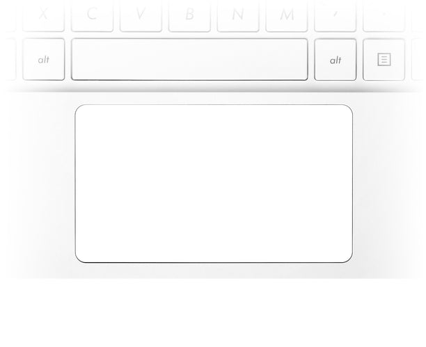 Plain White Laptop Trackpad Sticker