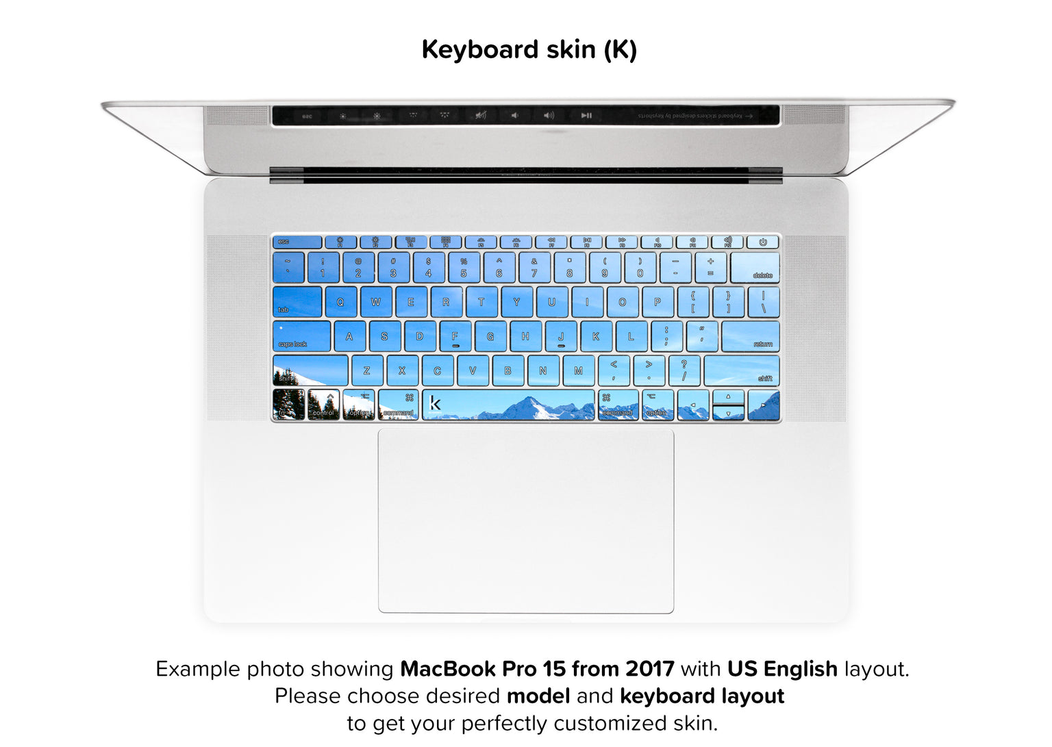 Snowboard Soul MacBook Skin - keyboard stickers