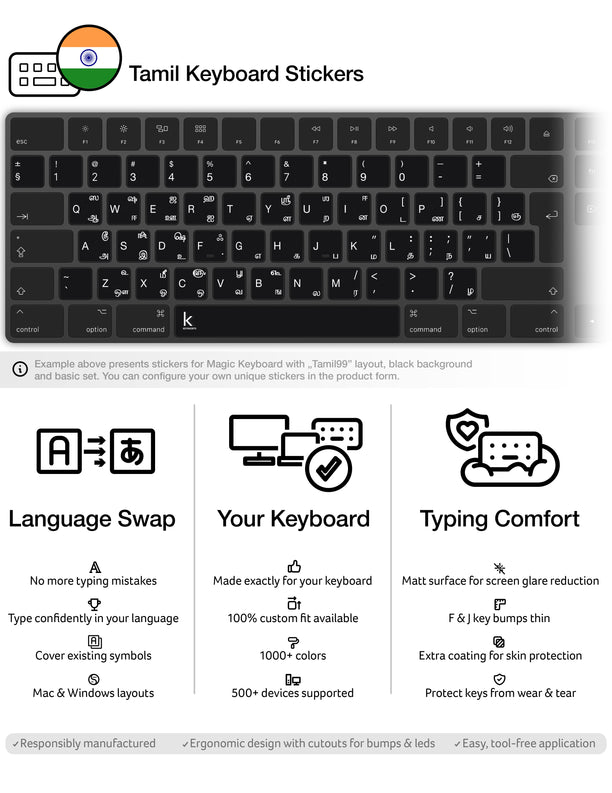 Tamil Keyboard Stickers
