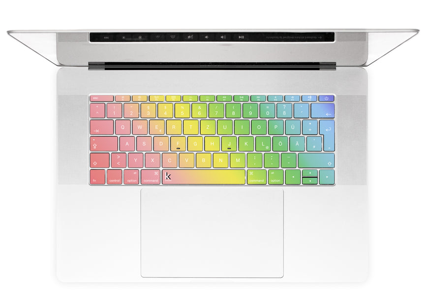 Unicorn Ombre MacBook Keyboard Stickers alternate DE