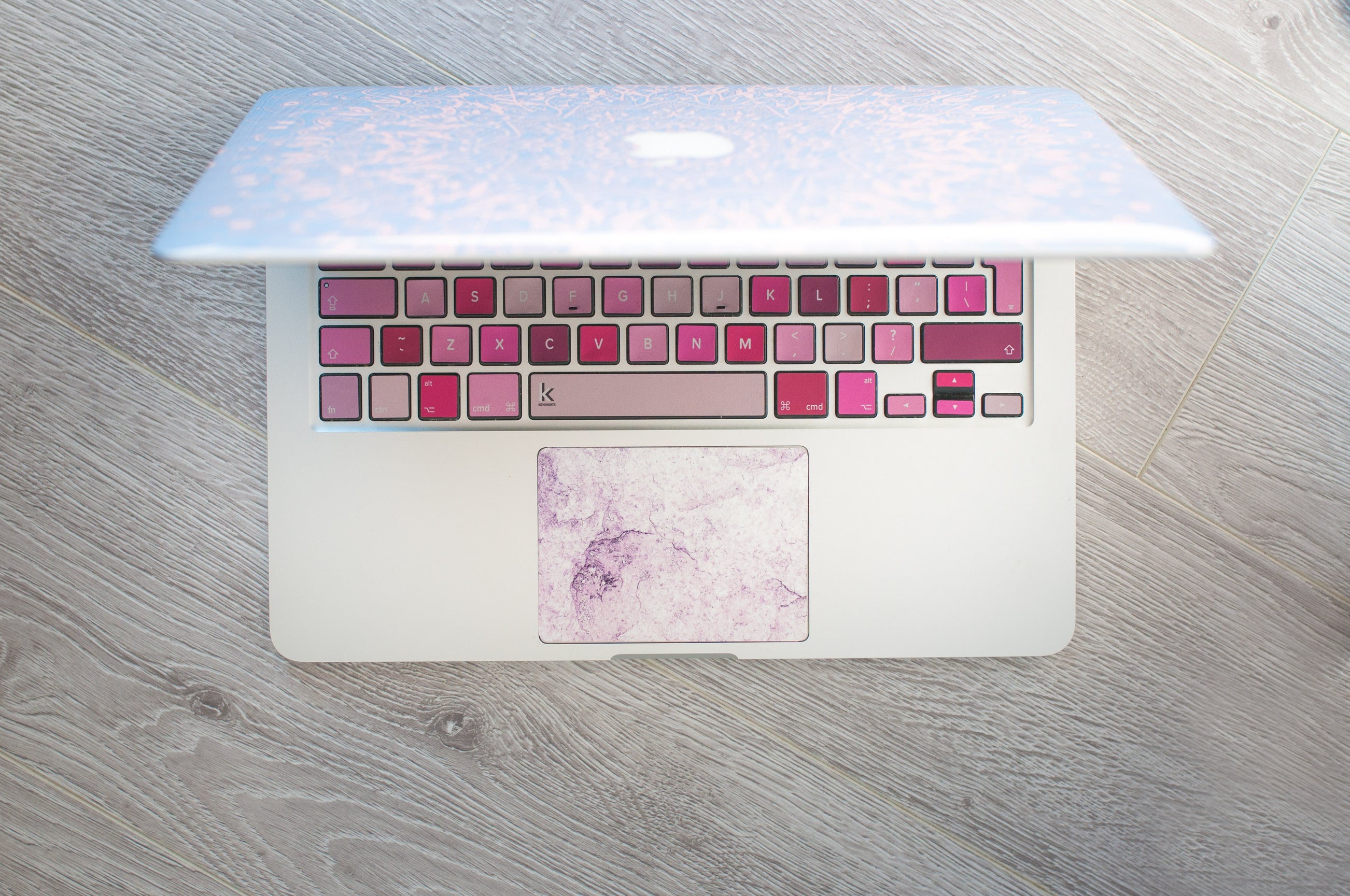 50 Shades of Pink MacBook Keyboard Stickers Keyshorts