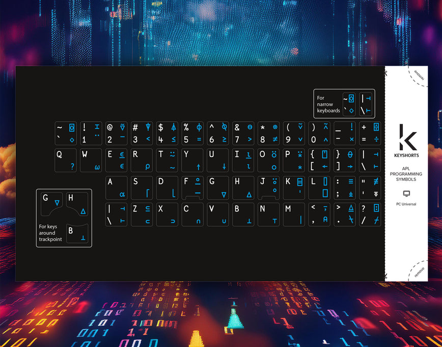 Apl Key Set APL Programming Symbols & Glyphs Keyboard Stickers • Keyshorts