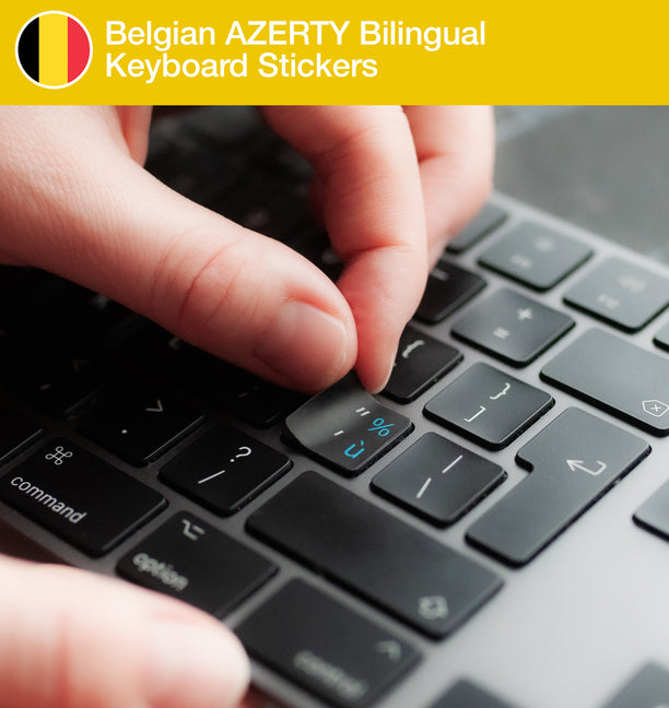 Belgian AZERTY Bilingual Keyboard Stickers