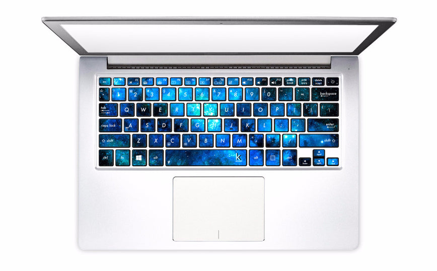 Blue Nebula Laptop Keyboard Stickers