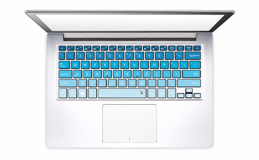 Blue Ombre Laptop Keyboard Stickers