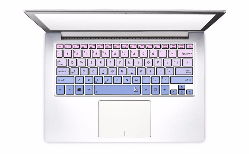 Bluish Pink Ombre Laptop Keyboard Stickers decals