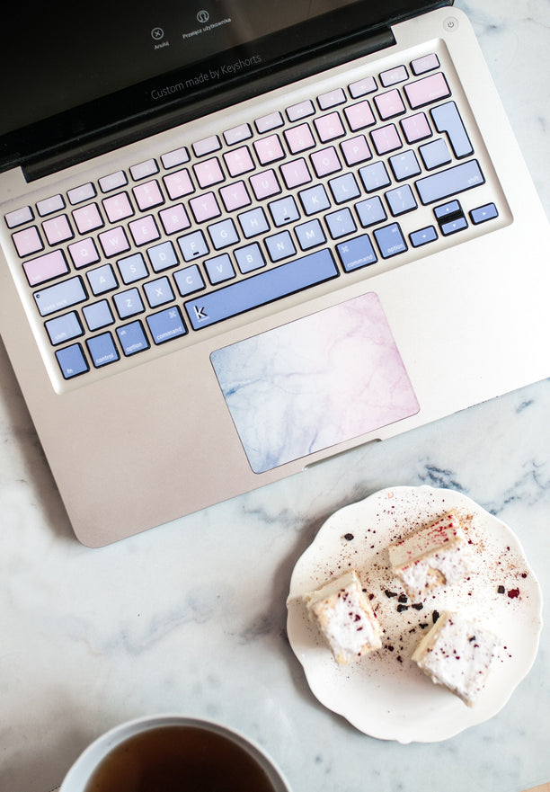 Bluish Pink Ombre Laptop Keyboard Stickers decals live photo