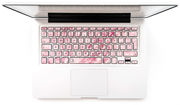 Blush Marble MacBook Keyboard Stickers decals