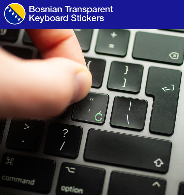 Bosnian Transparent Keyboard Stickers