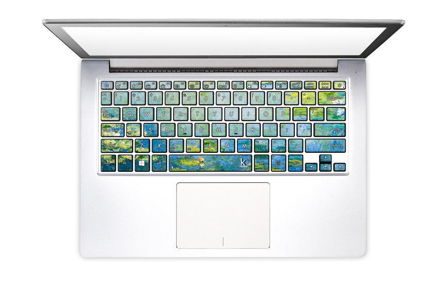 Claude Monet's Blue Water Lilies Laptop Keyboard Stickers