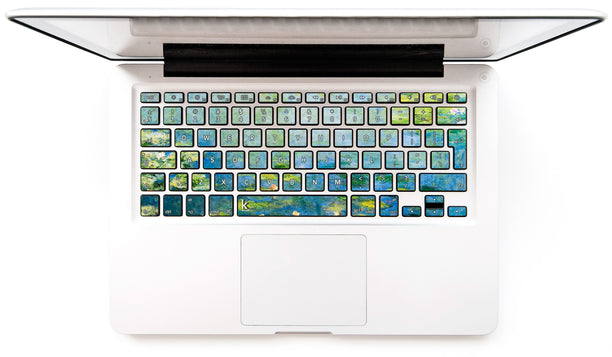 Claude Monet's Blue Water Lilies MacBook Keyboard Stickers decals