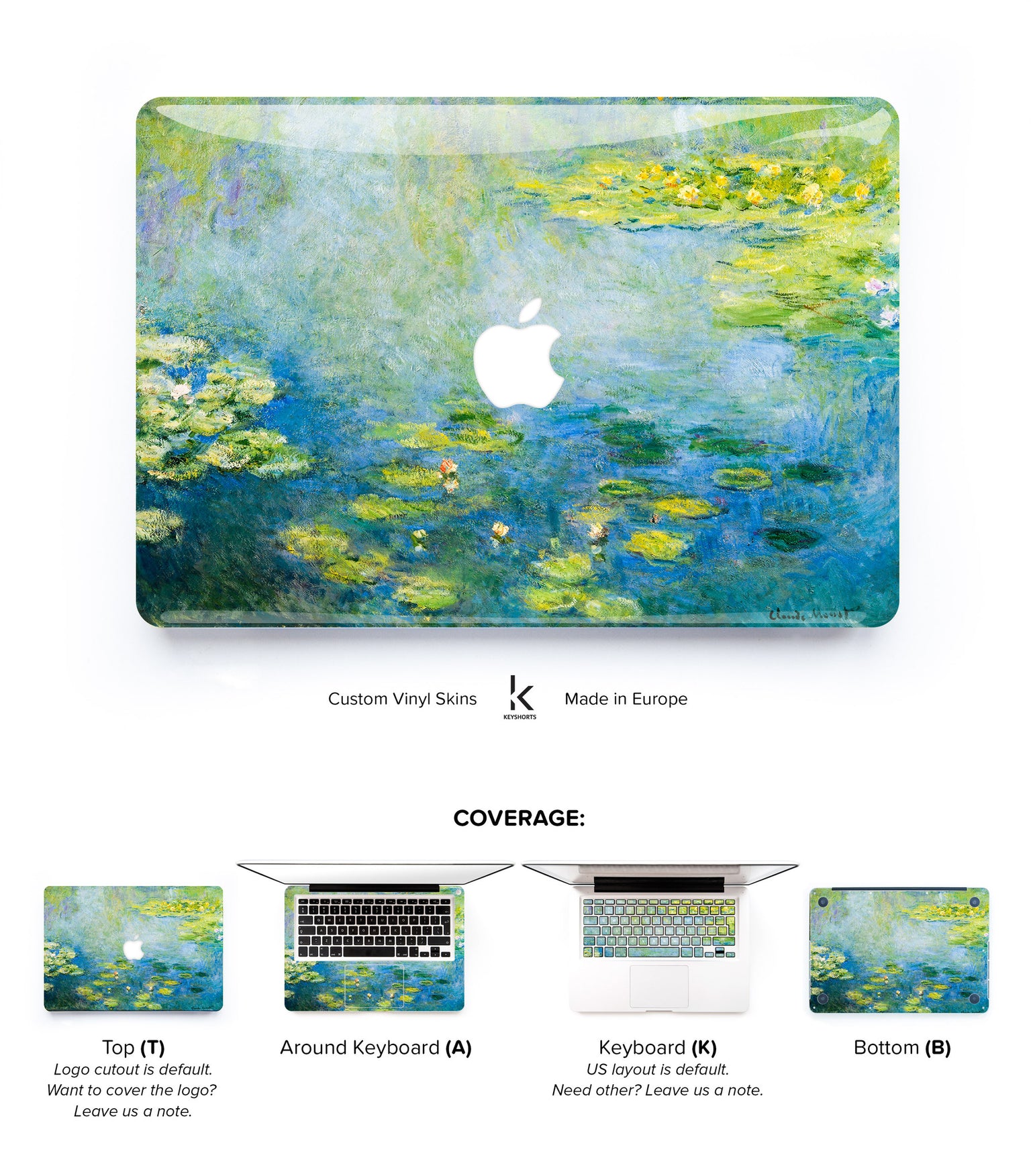 Claude Monet's Blue Water Lilies MacBook Skin