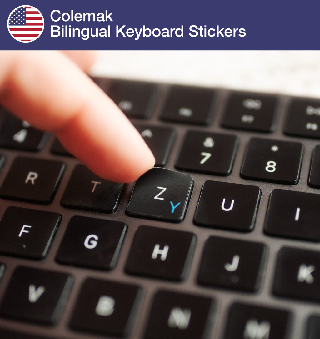 Bilingual Keyboard Stickers • Keyshorts
