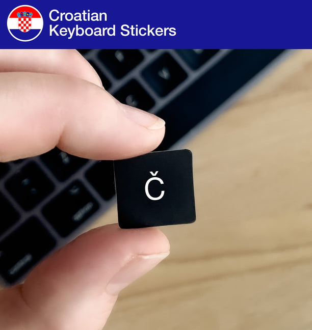 Croatian Keyboard Stickers with Croatian layout