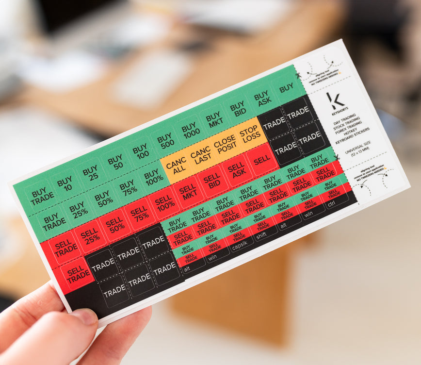 Day Trading, Stock Trading, Forex Trading Hotkey Keyboard Stickers ...