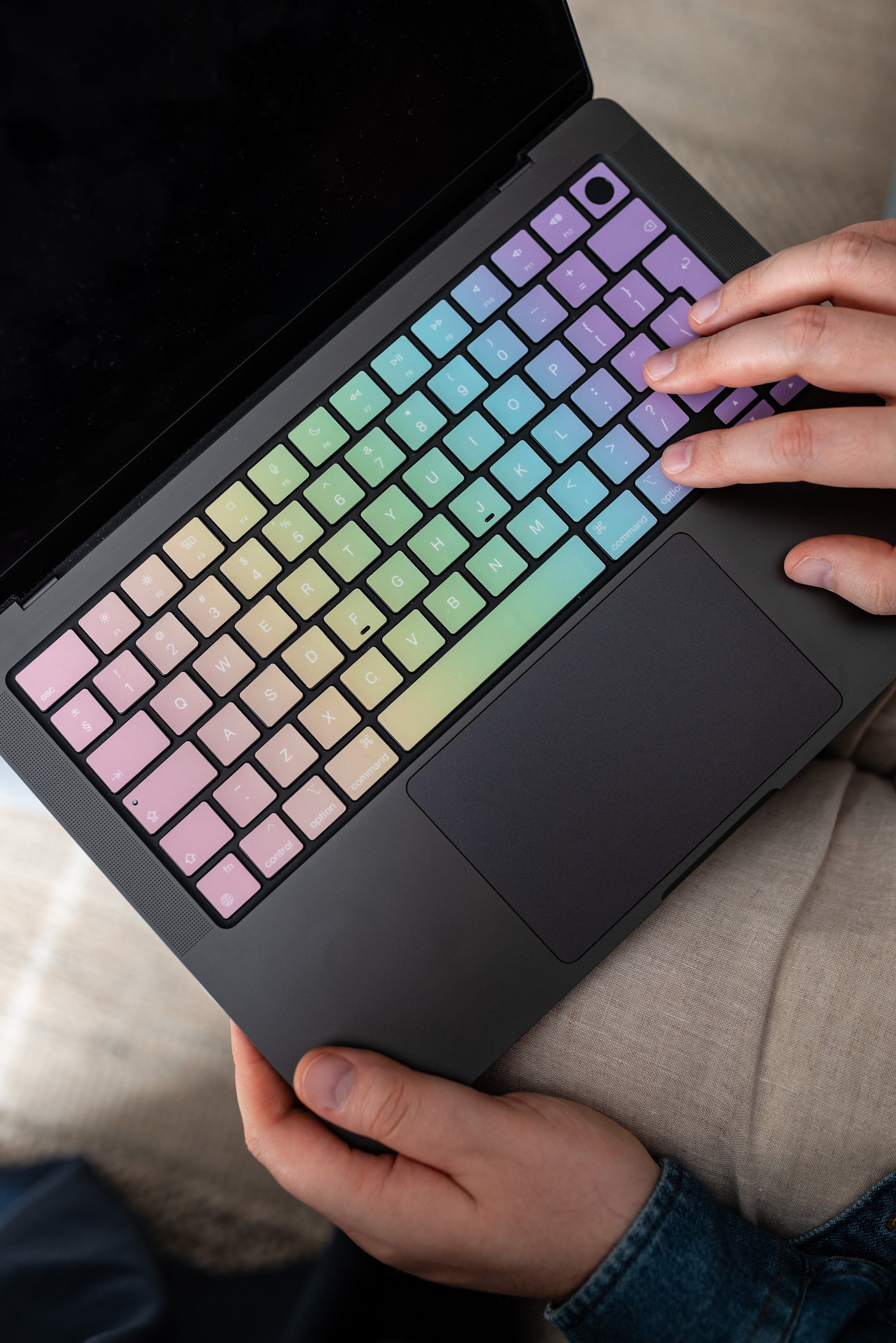 Forest Rainbow Laptop Keyboard Stickers • Keyshorts