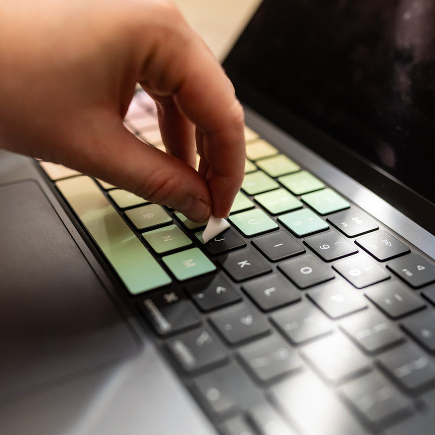 Forest Rainbow MacBook Keyboard Stickers Detail 2