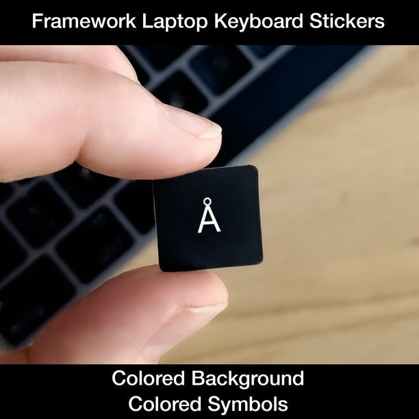 Framework Laptop Keyboard Stickers (Colored Background + Colored Symbols)