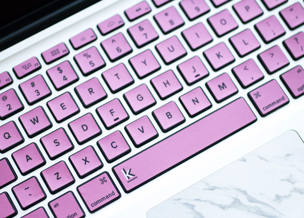 Ghost Pink Laptop Keyboard Stickers decals closeup 2