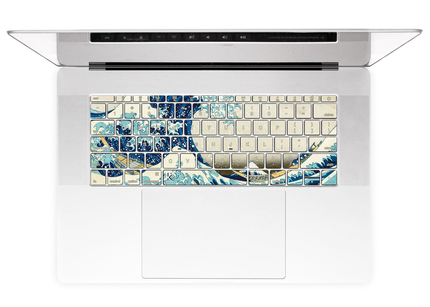 Great Wave of Kanagawa MacBook Keyboard Stickers decals skins covers key overlays