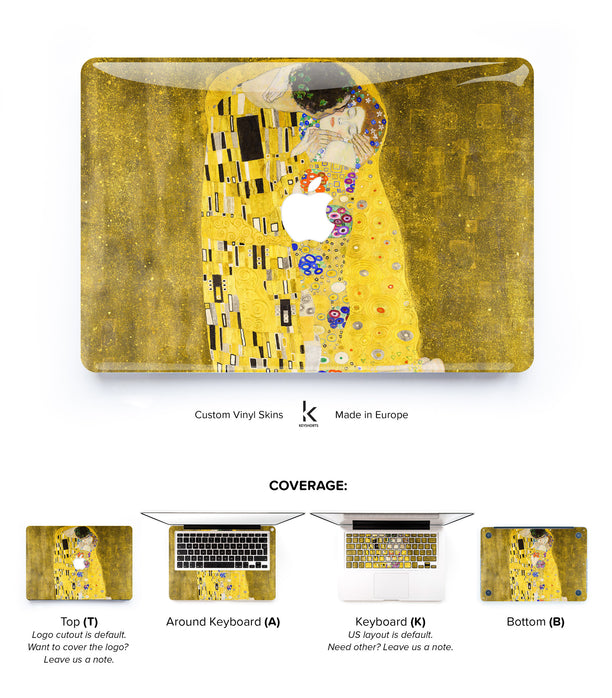 The Kiss by Gustav Klimt MacBook Skin