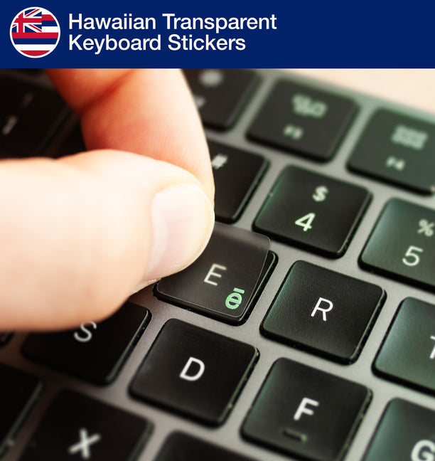 Hawaiian Transparent Keyboard Stickers