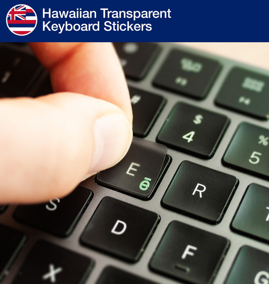 Hawaiian Transparent Keyboard Stickers