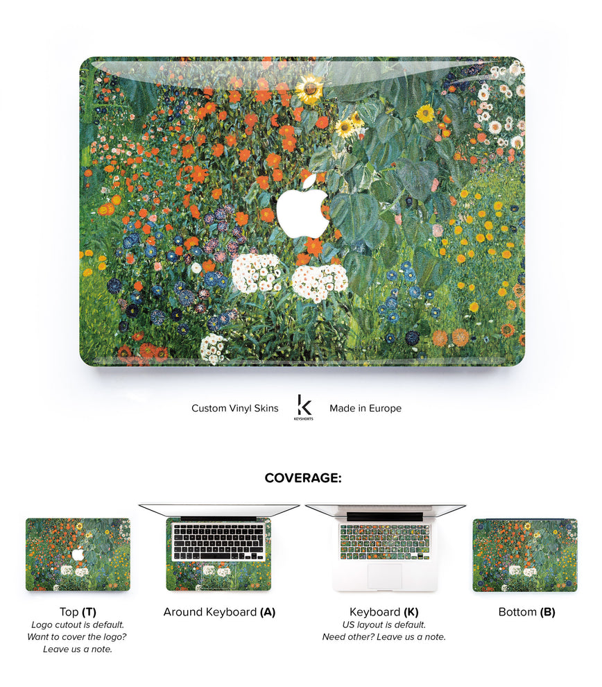 Klimt's Garden MacBook Skin