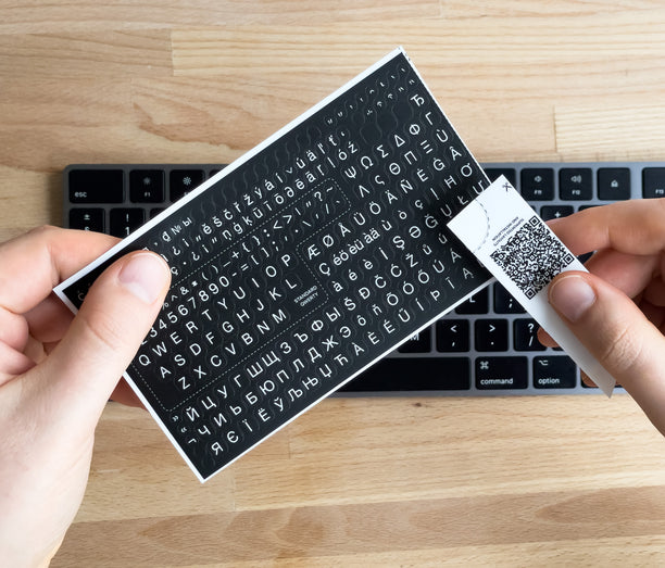 Minimal Keyboard Stickers Keyshorts MINI (49 Languages)