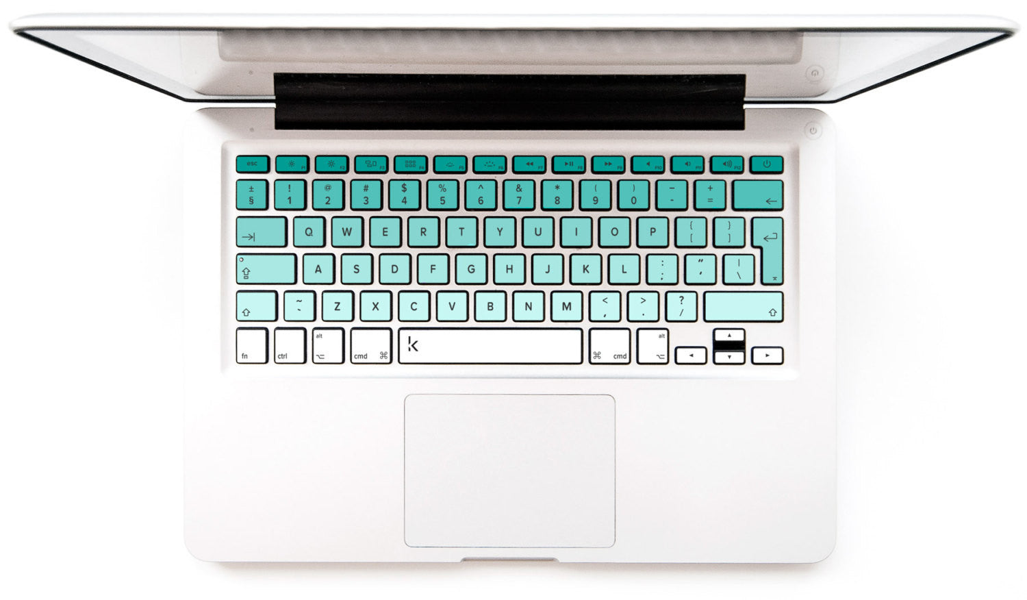 Mint Ombre MacBook Keyboard Stickers decals