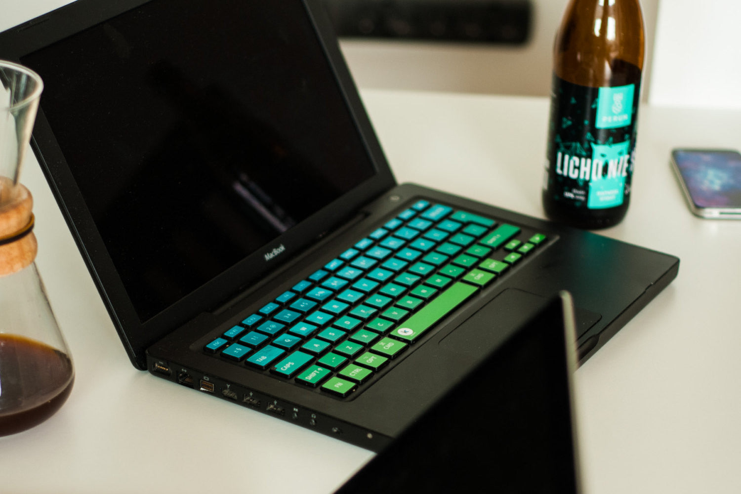 Gecko Computer Keyboard Ombre Gecko MacBook Keyboard Stickers • Keyshorts