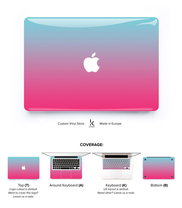 Paradise Yarrow Ombre MacBook Skin
