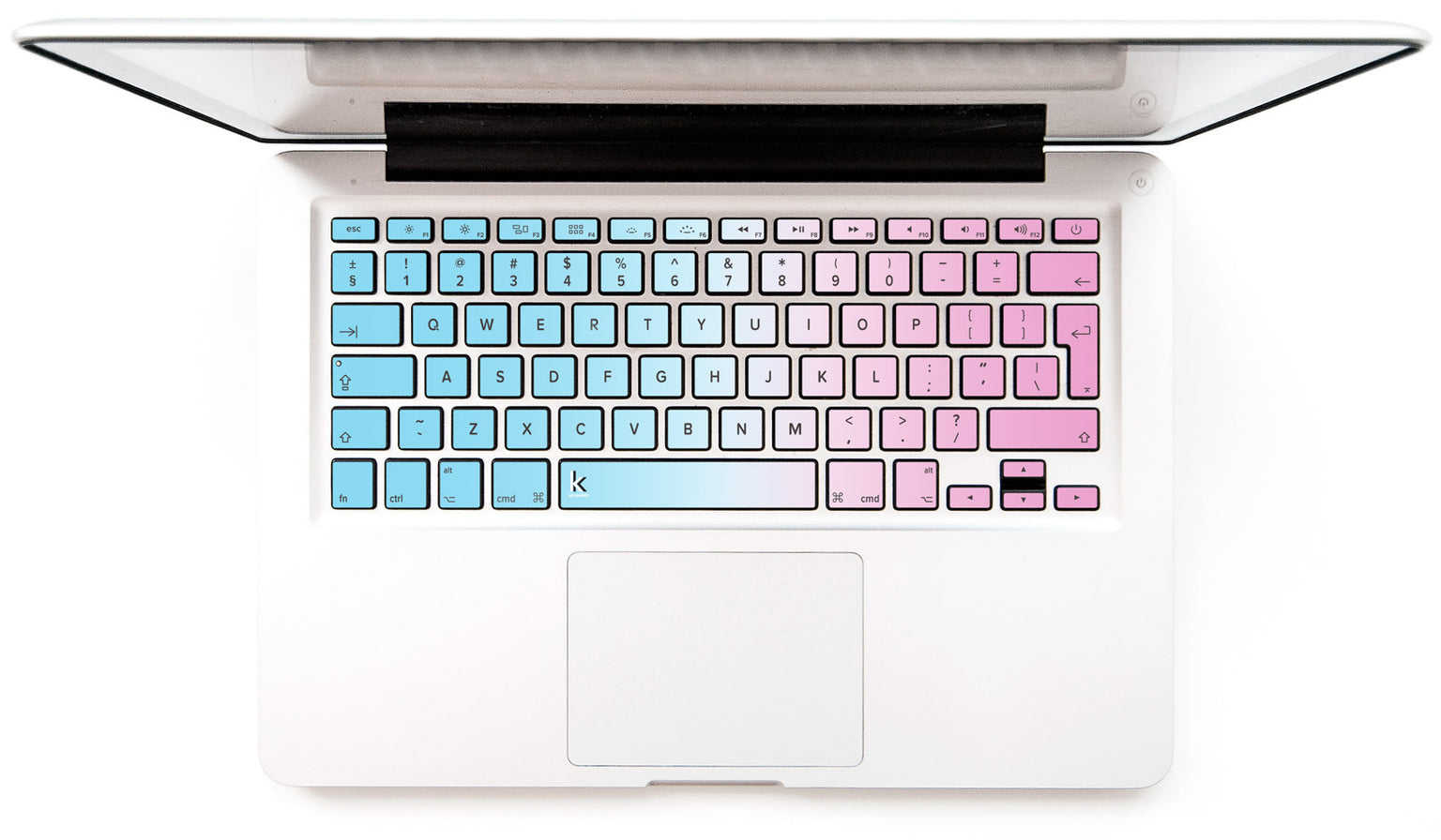 Pink Blue Ombre MacBook Keyboard Stickers decals key overlays