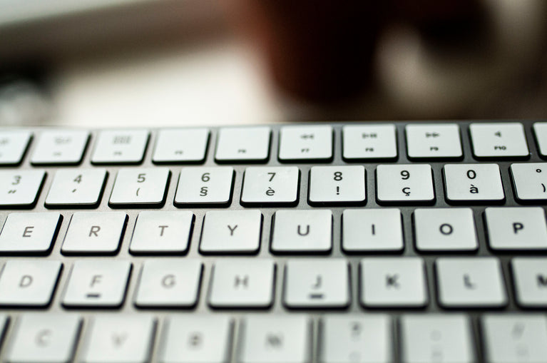Plain White Laptop Keyboard Stickers • Keyshorts