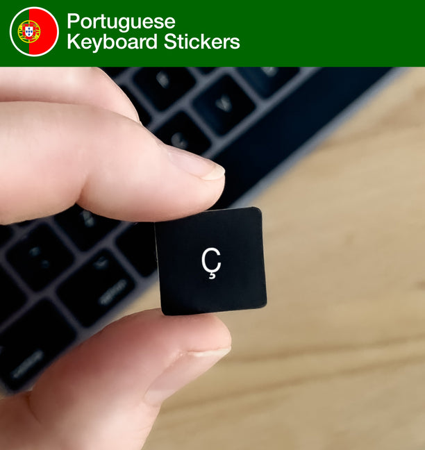 Portuguese Keyboard Stickers with Portuguese layout