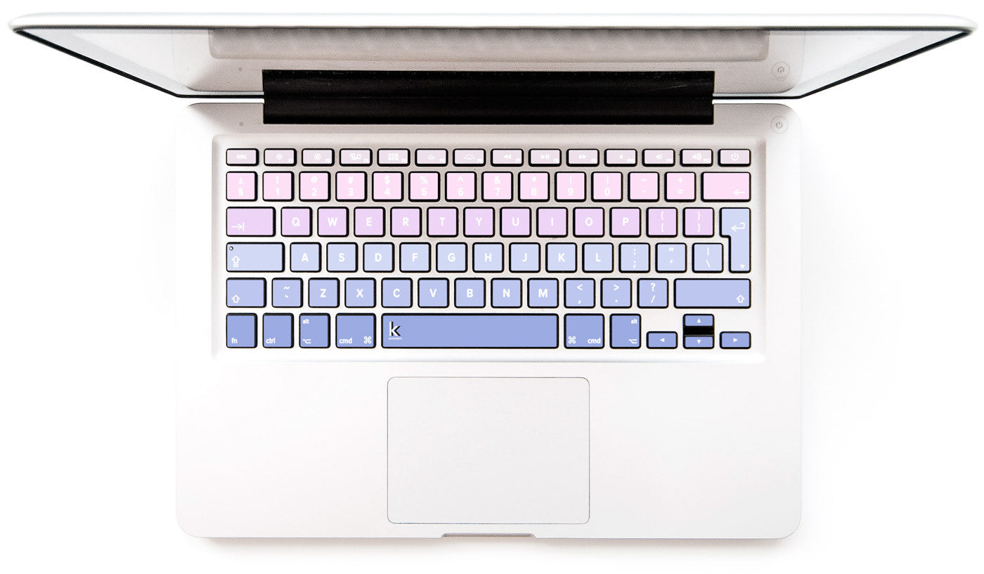 Purple Pink Ombre MacBook Keyboard Stickers decals