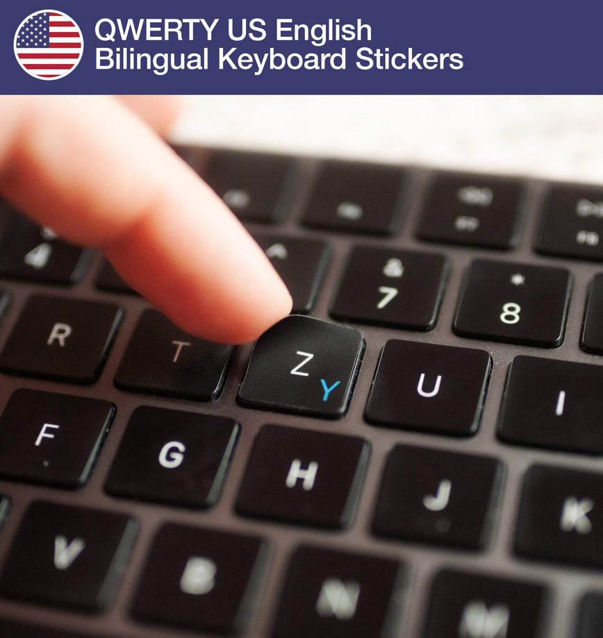 US English Bilingual Keyboard Sticker For Mac And PC Keyshorts us-english-bilingual-keyboard-sticker-for-mac-and-pc-keyshorts